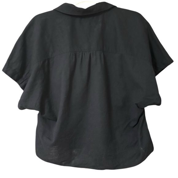 Abercrombie & Fitch Navy Blue Short Sleeve Button Down Casual Shirt Size Medium - Picture 2 of 4